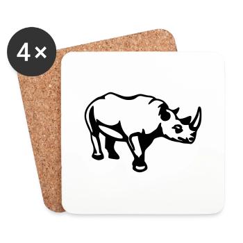 nashorn - Untersetzer (4er-Set) - Weiß - Vorne
