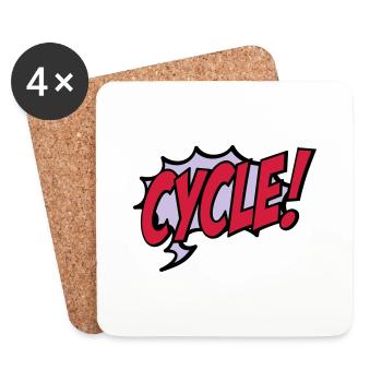 cycle - Coasters (set of 4) - white - Front