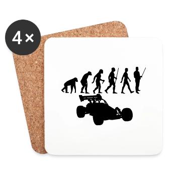 Evolution rc car - Untersetzer (4er-Set) - Weiß - Vorne