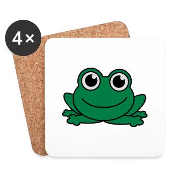 Cute Little Frog Baby - Untersetzer (4er-Set) - Weiß - Vorne
