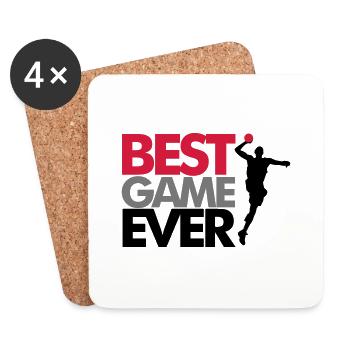 Best game ever - handball - Untersetzer (4er-Set) - Weiß - Vorne