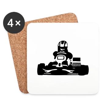 kart - Coasters (set of 4) - white - Front
