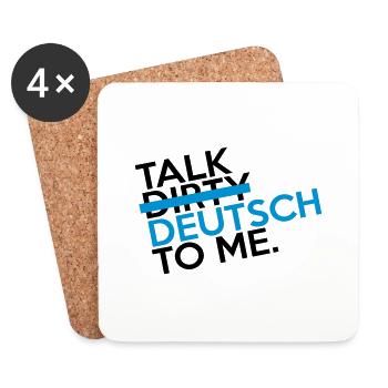 Talk Dirty Deutsch to Me - Untersetzer (4er-Set) - Weiß - Vorne