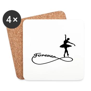 forever ballett 1 Ballerina forever - Untersetzer (4er-Set) - Weiß - Vorne