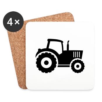 Farm Tractor - Coasters (set of 4) - white - Front