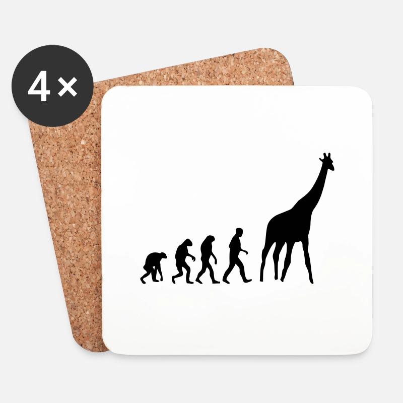 giraffe evolution - Untersetzer (4er-Set) - Weiß