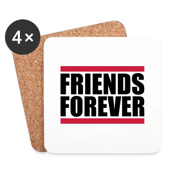 friends forever team crew party friends girlfriend b - Coasters (set of 4) - white - Front