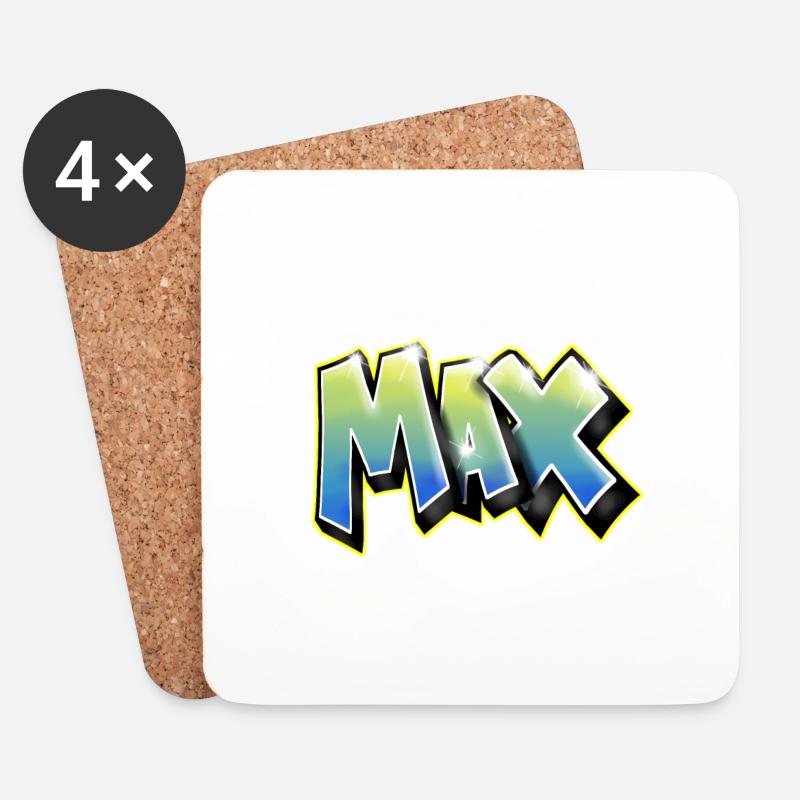 Graffiti max - Untersetzer (4er-Set) - Weiß