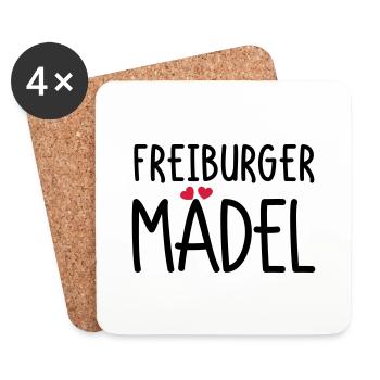 Freiburger Mädel - Untersetzer (4er-Set) - Weiß - Vorne