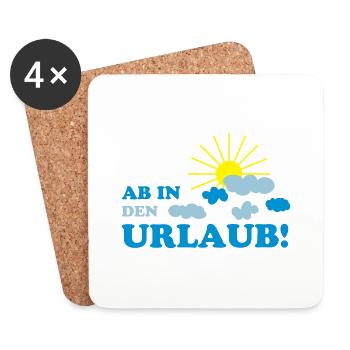 ab_in_den_urlaub - Untersetzer (4er-Set) - Weiß - Vorne