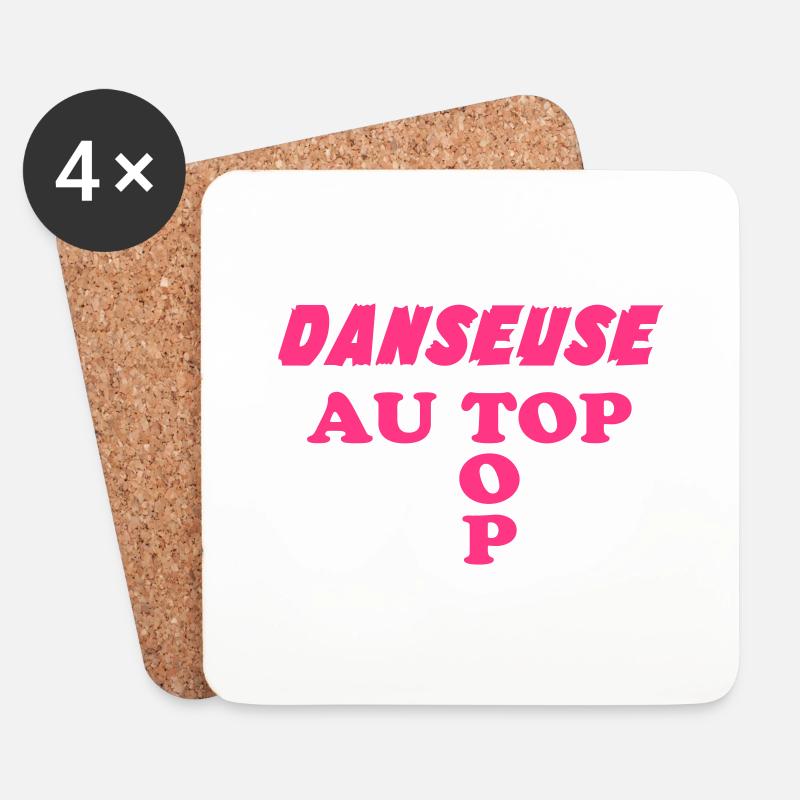 Danseuse au top - Untersetzer (4er-Set) - Weiß