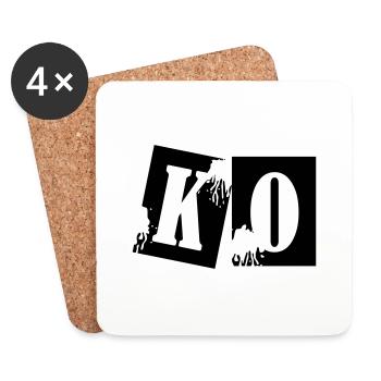 ko_boxing_01 - Untersetzer (4er-Set) - Weiß - Vorne