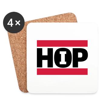 hip hop - Untersetzer (4er-Set) - Weiß - Vorne