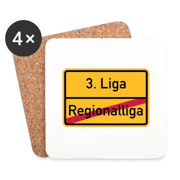 3. Liga - Untersetzer (4er-Set) - Weiß - Vorne