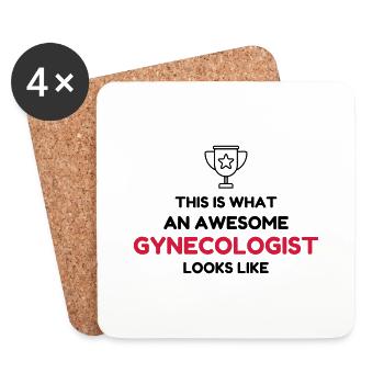 Gynecologist Gynécologue Gynäkologe Médecine - Coasters (set of 4) - white - Front