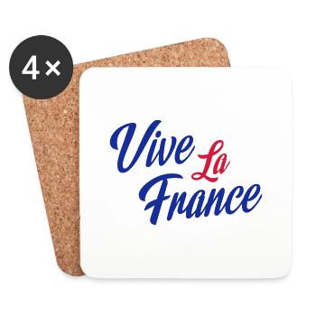 France Français Française French Frankreich - Coasters (set of 4) - white - Front