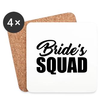 Bride's Squad - Coasters (set of 4) - white - Front