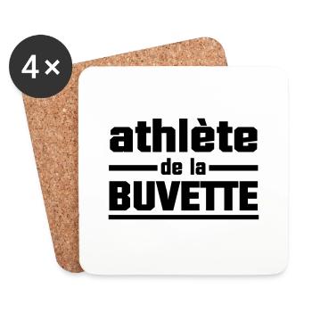ATHLETE BUVETTE - Dessous de verre (lot de 4) - blanc - Devant