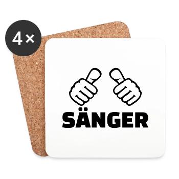 Sänger - Untersetzer (4er-Set) - Weiß - Vorne