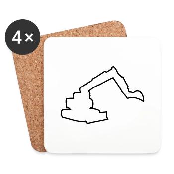 digger - Coasters (set of 4) - white - Front