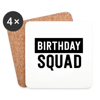 Birthday Squad - Coasters (set of 4) - white - Front