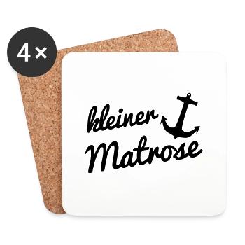 Kleiner Matrose mit Anker - Untersetzer (4er-Set) - Weiß - Vorne