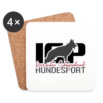 DEUTSCHER SCHÄFERHUND IGP Hundesport Hund Wilsigns - Untersetzer (4er-Set) - Weiß - Vorne