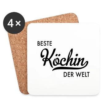 Beste Köchin der Welt - Untersetzer (4er-Set) - Weiß - Vorne