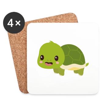 turtle - Coasters (set of 4) - white - Front