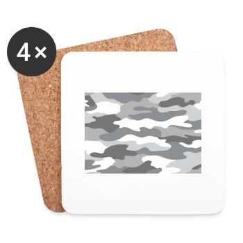 snow camo - Coasters (set of 4) - white - Front