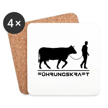 Führungskraft, Bauer Landwirtschaft Milch Natur - Untersetzer (4er-Set) - Weiß - Vorne
