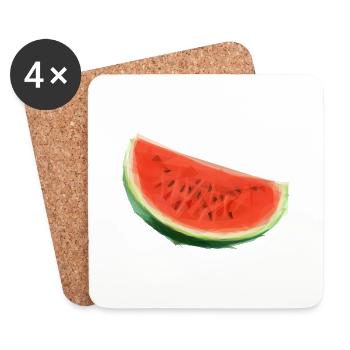 Watermelon - Coasters (set of 4) - white - Front