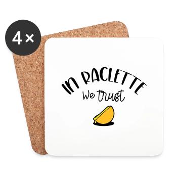 In Raclette We Trust - Untersetzer (4er-Set) - Weiß - Vorne