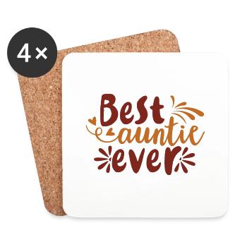 Best auntie ever - Untersetzer (4er-Set) - Weiß - Vorne
