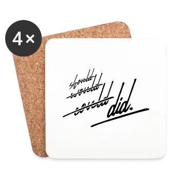 Did Should Would - Coasters (set of 4) - white - Front