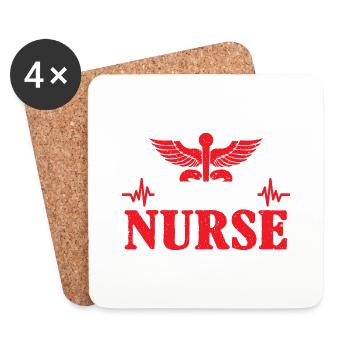 Registered Nurse - Untersetzer (4er-Set) - Weiß - Vorne