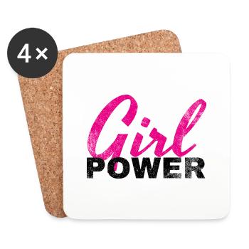 Girl Power - Untersetzer (4er-Set) - Weiß - Vorne