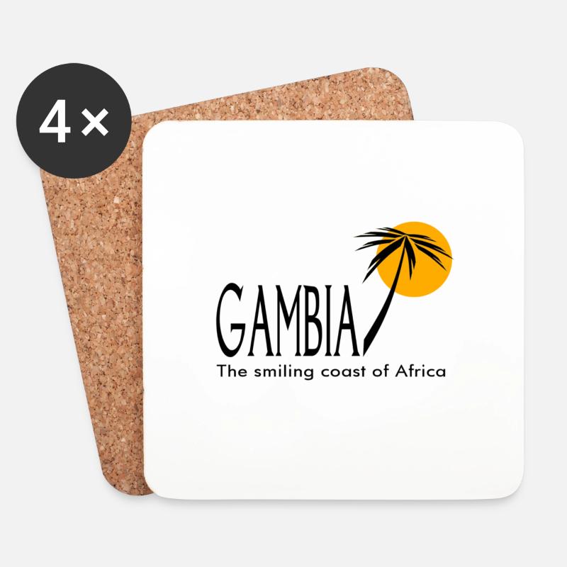 gambia - Untersetzer (4er-Set) - Weiß