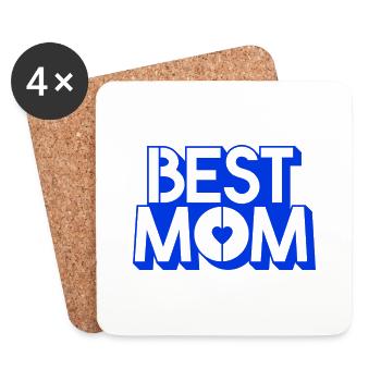 Mothersday Best Mom Great Mummy Family Love TEAM - Coasters (set of 4) - white - Front