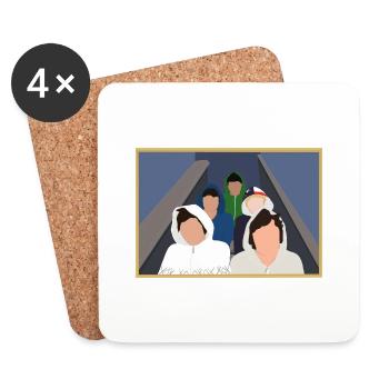 Boys stairs - Coasters (set of 4) - white - Front