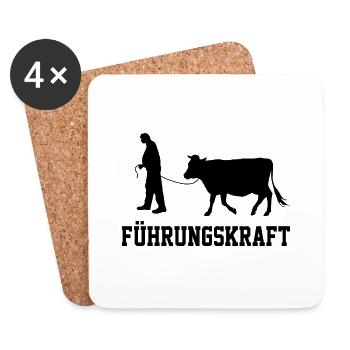 Führungskraft Acker Bauer Landleben Geschenk - Untersetzer (4er-Set) - Weiß - Vorne