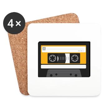 Kassette - Untersetzer (4er-Set) - Weiß - Vorne
