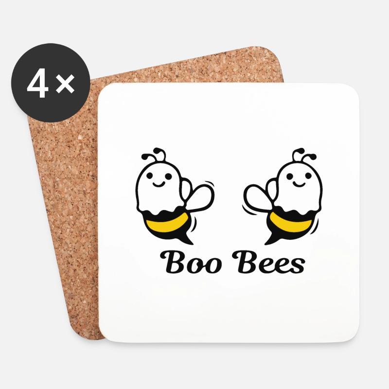 BOO BIENEN - Untersetzer (4er-Set) - Weiß