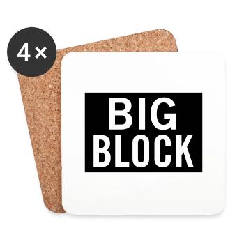 Big Block - Coasters (set of 4) - white - Front