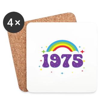 1975 Rainbow - Untersetzer (4er-Set) - Weiß - Vorne