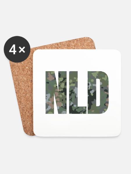 GB Camouflage NLD Text! - Untersetzer (4er-Set) - Weiß