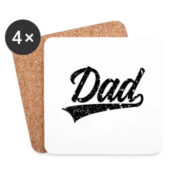 DAD SWOOSH-TO-BE DAD - Coasters (set of 4) - white - Front
