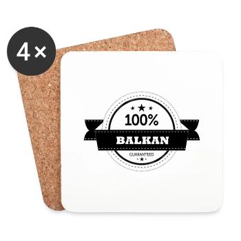 100% Balkan - Jugo - Rengaine - funny - Dessous de verre (lot de 4) - blanc - Devant