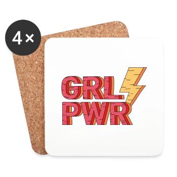 Girl Power - Untersetzer (4er-Set) - Weiß - Vorne