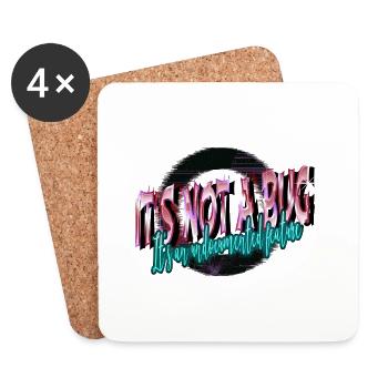 internet joke programming grandmother statement - Coasters (set of 4) - white - Front